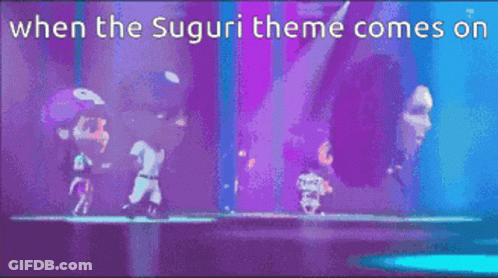 Purple Blue Background When The Suguri Theme Comes On GIF