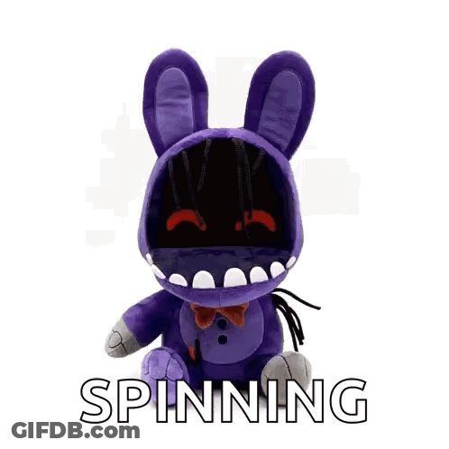 Purple Bunny Stuffed Animal Spinning GIF
