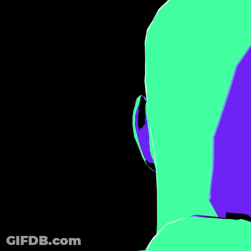 Purple Butterfly Creepy Skull Psychedelic Animation GIF
