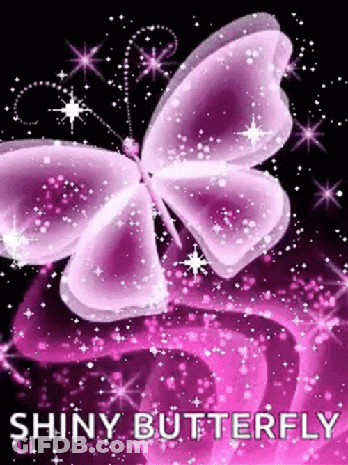 Purple Butterfly Shiny Sparkle GIF