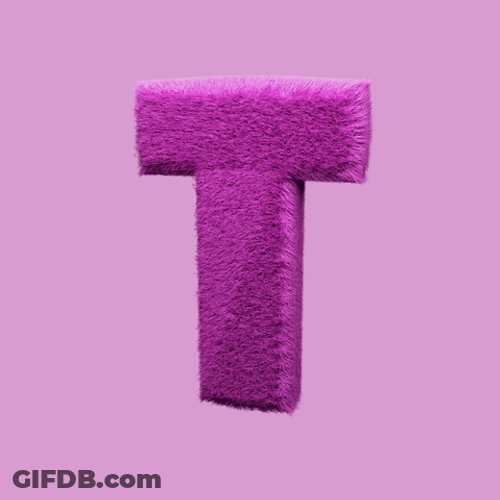 Purple Capital Letter T Spinning GIF
