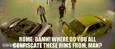 Purple Car And Yellow Car In Garage GIF