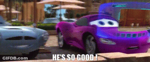 Purple Car Parked Next To White Car GIF