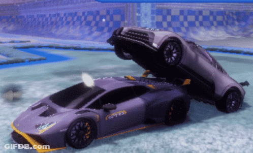 Purple Car With Rocket League GIF