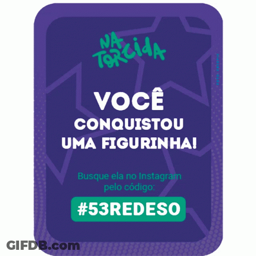 Purple Card Voce Conquistou Uma Figurinha GIF