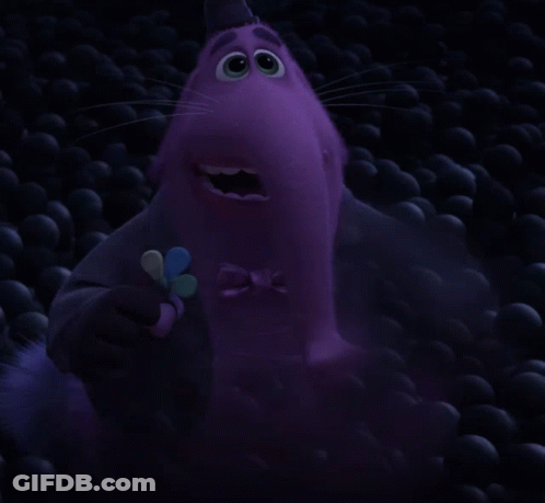 Purple Cartoon Character Holding Flower Lleva A La Luna Por Mi GIF