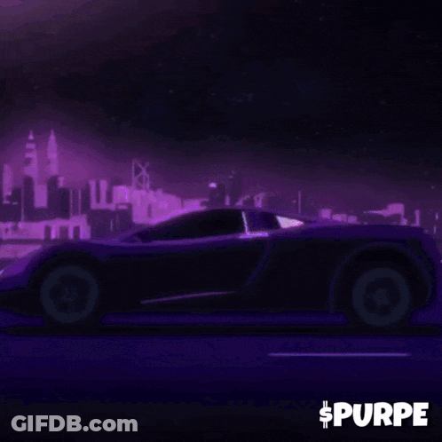 Purple Cartoon Character In Sunglasses And Jacket Purpe GIF