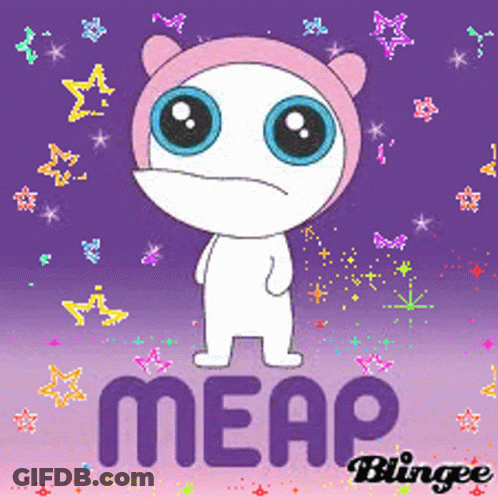Purple Cartoon Character Meap GIF