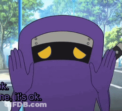 Purple Cartoon Character Saying It's Ok GIF