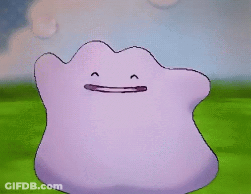 Purple Cartoon Character Smiling In Field GIF