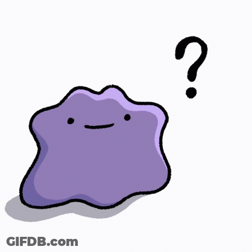 Purple Cartoon Character With Question Mark GIF