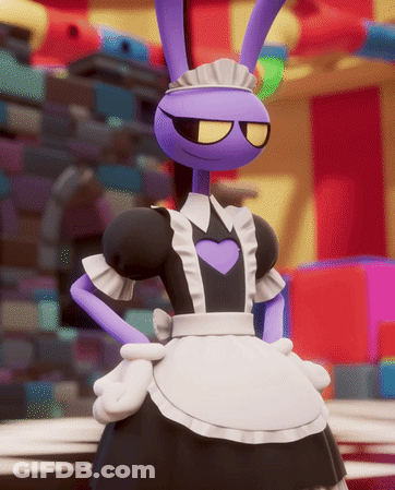 Purple Cartoon Maid GIF