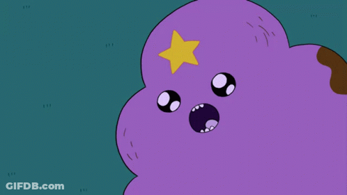 Purple Cartoon With Yellow Star Crying GIF