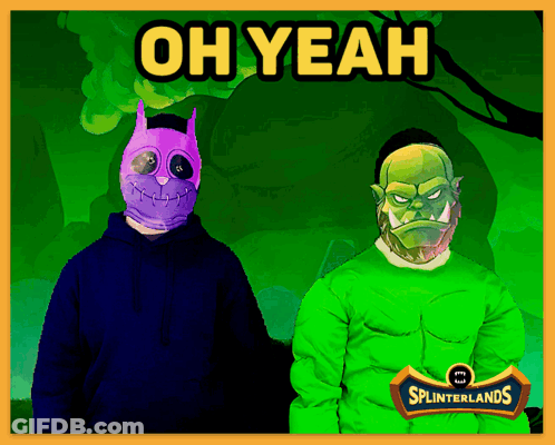 Purple Cat And Green Orc Oh Yeah GIF