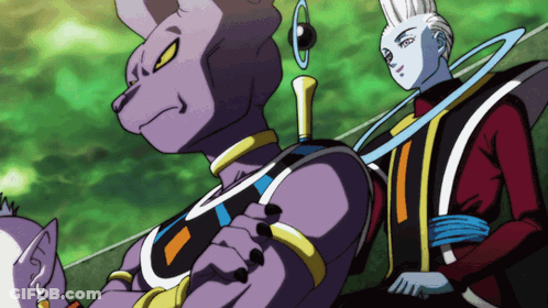 Purple Cat And Man With White Hair GIF