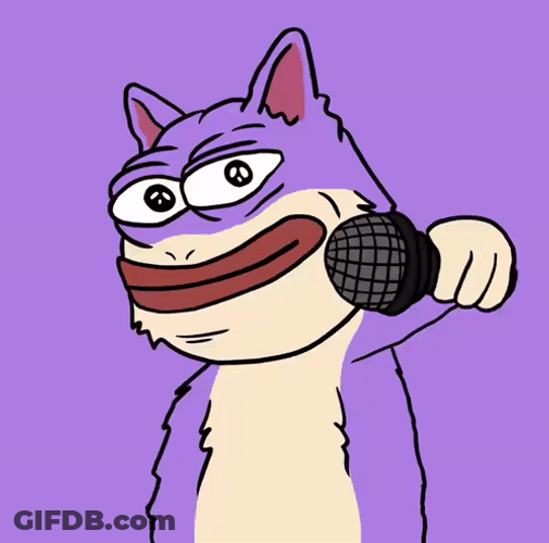 Purple Cat Mike Drop The Mic GIF