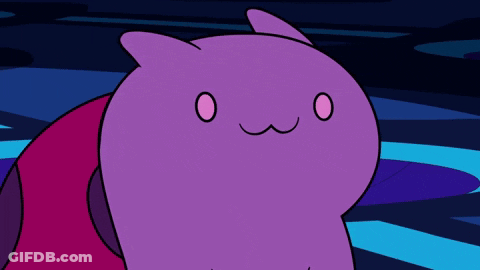 Purple Cat Smiley Face GIF
