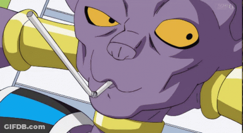 Purple Cat Smoking Cigarette GIF