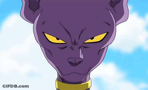 Purple Cat With Yellow Eyes And Gold Ring GIF