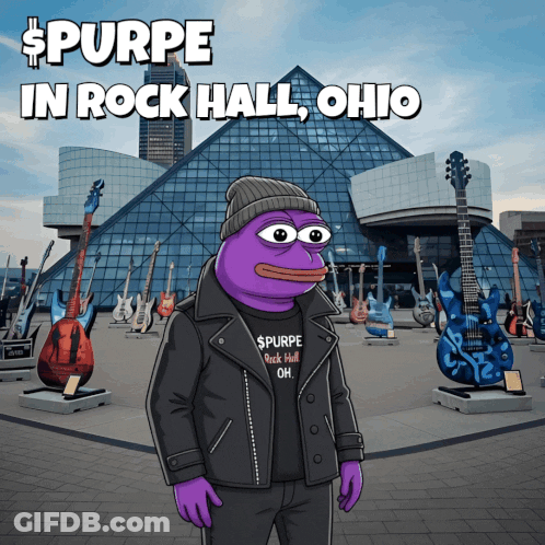 Purple Character Purpe Rock Hall Ohio Poster GIF