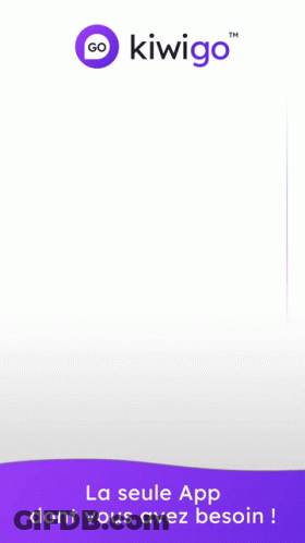 Purple Circle With Car Saying Kiwigo GIF