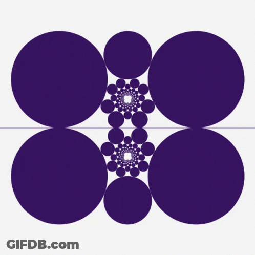 Purple Circles With White Line Between GIF
