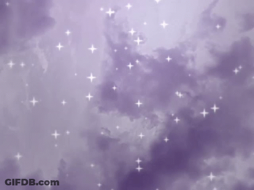 Purple Clouds With White Stars In The Background GIF