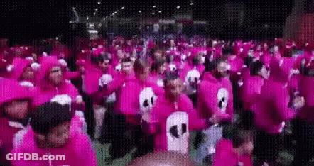 Purple Clown With Red Nose And White Wings Screaming GIF