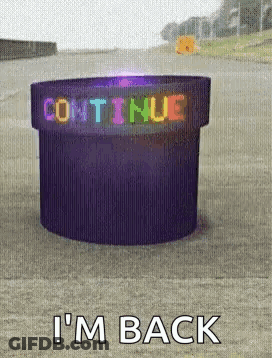 Purple Container With Continue GIF