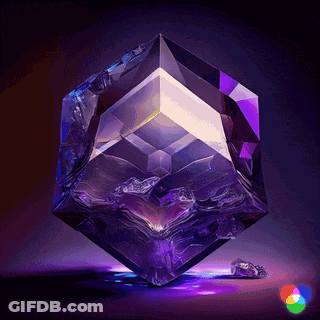 Purple Cube On Purple Background GIF