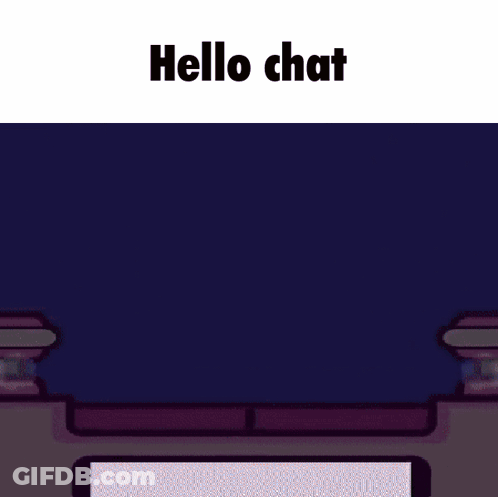 Purple Cylinder With Hello Chat GIF