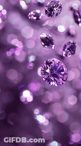 Purple Diamonds Floating GIF