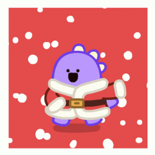 Purple Dinosaur Cute Christmas Costume GIF