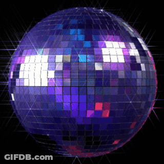 Purple Disco Ball With Square Grid GIF