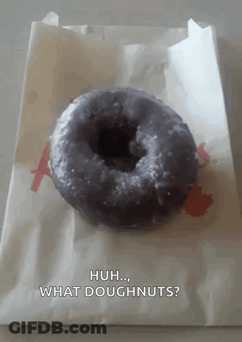 Purple Donut In Paper Bag GIF