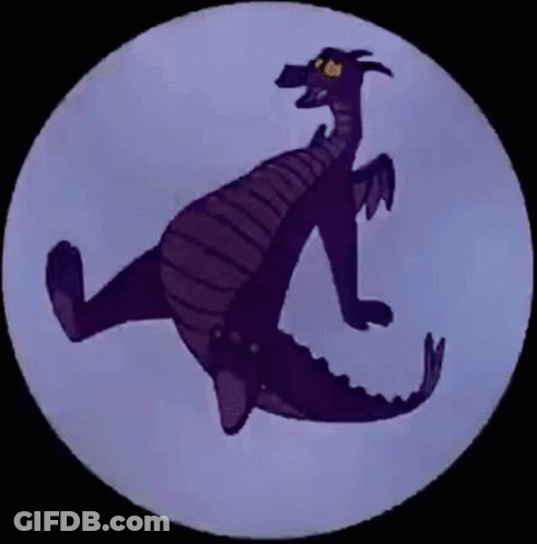 Purple Dragon Upside Down In Circle GIF