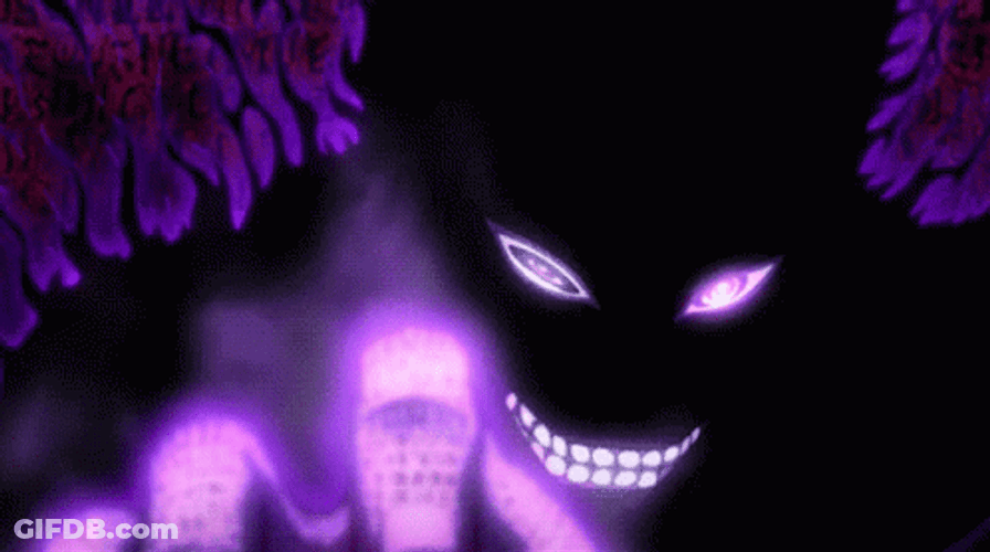 Purple Eye On Hand Anime GIF