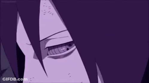 Purple Eyed Face Close Up Purple Background GIF