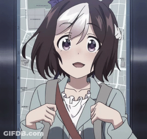 Purple-Eyed Girl With Short Hair By Map 5 GIF