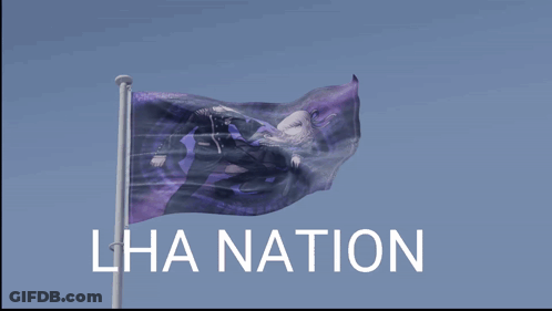 Purple Flag Saying Lha Nation GIF