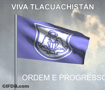 Purple Flag Saying Viva Tlacuachistan GIF