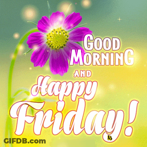 Purple Flower Good Morning And Happy Friday GIF