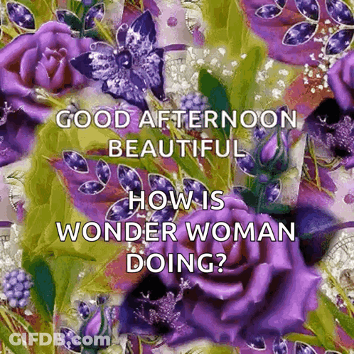 Purple Flowers Good Afternoon Beautiful GIF