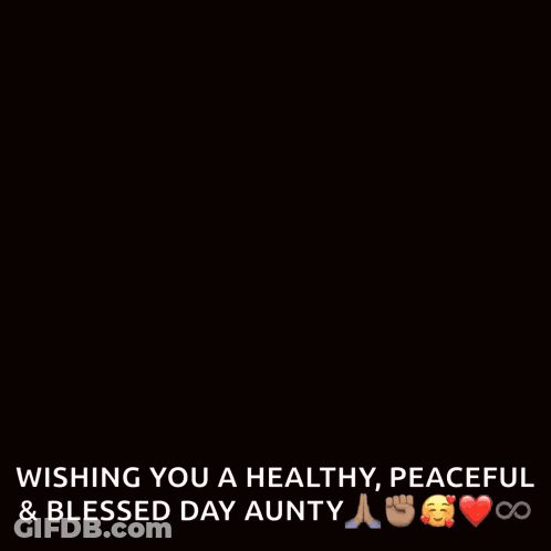 Purple Flowers Wishing You A Healthy Peaceful And Blessed Day Aunty GIF