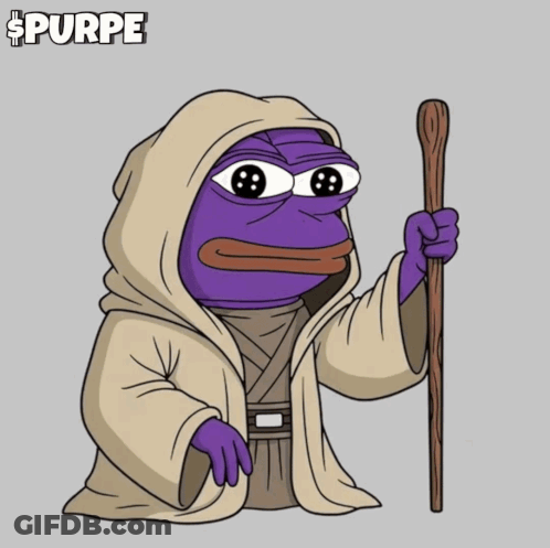 Purple Frog In Robe May The 4Th Be With GIF
