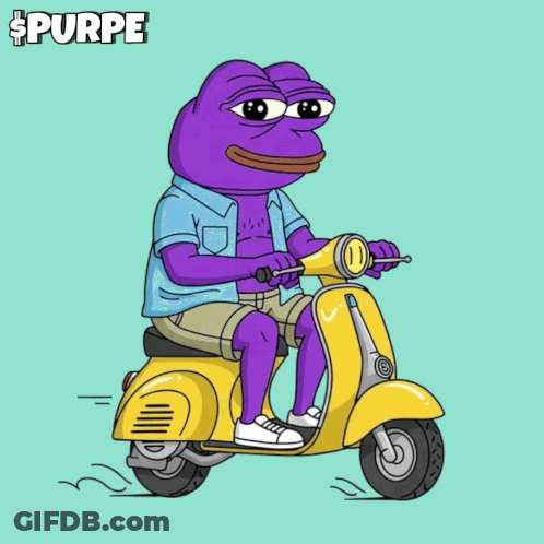 Purple Frog Riding Yellow Scooter See You Soon GIF