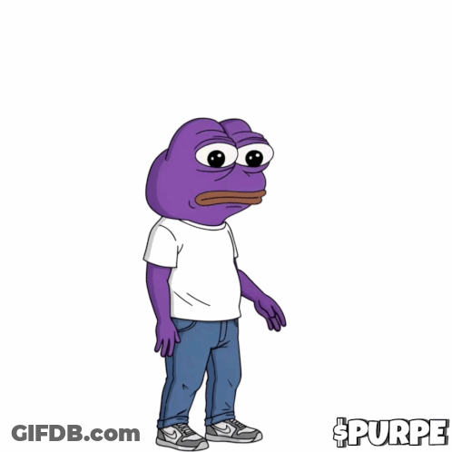 Purple Frog Saying I Did That GIF