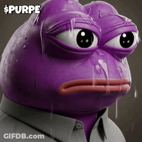Purple Frog Sweating With Text Purpe GIF