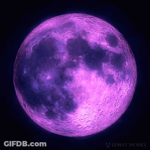 Purple Full Moon With Lemat Works GIF