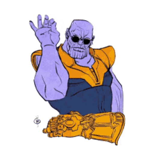 Purple Guy Thanos Comic Drawing GIF